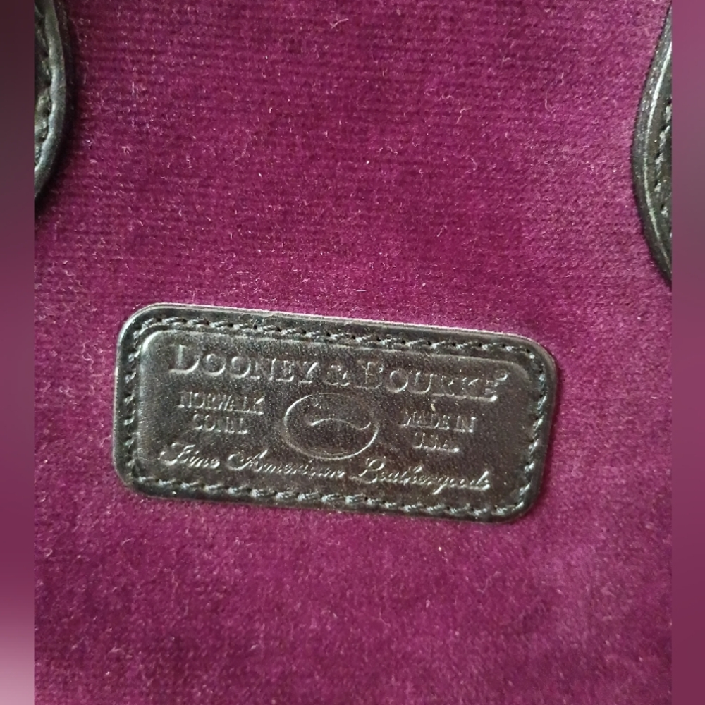 Dooney And Bourke Vintage Velvet Purple Satchel - Picture 2 of 8